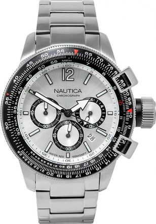 Nautica NAPBFCF04 Mens Pacific Beach Watch - Silver - One Size