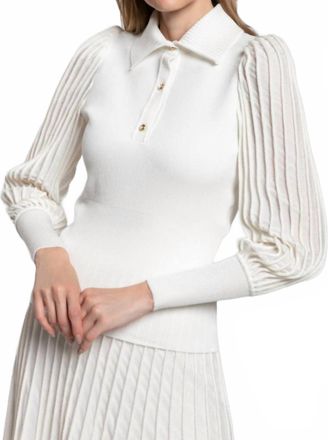 MARIA PAVAN Swarovski Top And Skirt Set In Cream