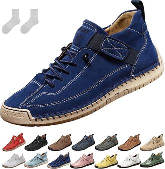 Generic Orthopedic Shoes, Womens Handmade Leather Orthopedic Comfortable Shoes, Anti-Impact Non-Slip for Hiking Camping Driving (I,11.5)