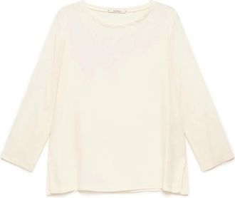Maliparmi Vloeiend Cr&ecirc;pe Shirt - Dames - Blouses - Beige - S - Overhemden