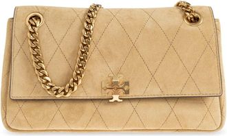 Tory Burch Tassen, Dames, Beige, ONE Size, Su&egrave;de, Charlie Small Shoulder Bag