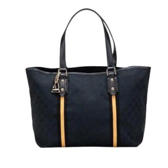Gucci Pre-owned Tote Bags, female, Black, Size: ONE SIZE Pre-owned Canvas Tote Bag
