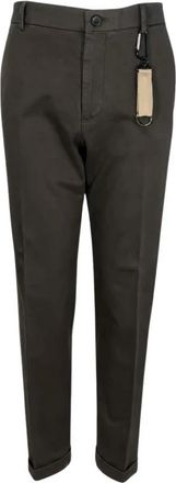 Manuel Ritz Katoenen Twill Chino Broek met Platte Voorkant - Heren - Chinos - Zwart - L - Katoen - Broeken
