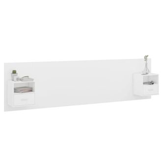 Berkfield Home Classic Bed Headboard with Cabinets White Engineered Wood