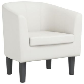 vidaXL Sill&oacute;n Cuero Sint&eacute;tico Blanco Vidaxl