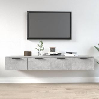 Berkfield Home Wall Cabinets 2 pcs Concrete Grey 68x30x20 cm Engineered Wood | Size: 68 x 30 x 20 cm