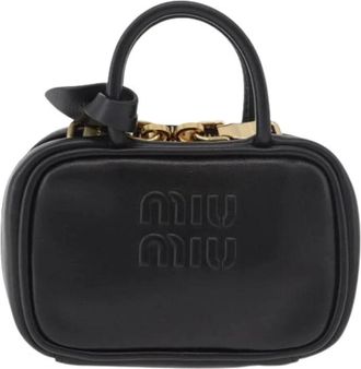 Miu Miu Pre-owned Mini Bag - Dames - Vintage Mini Tas - Zwart - ONE Size - Leer - Vintage