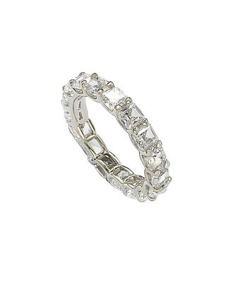 Suzy Levian Suzy Levian Rose Plated Cz Modern Eternity Ring