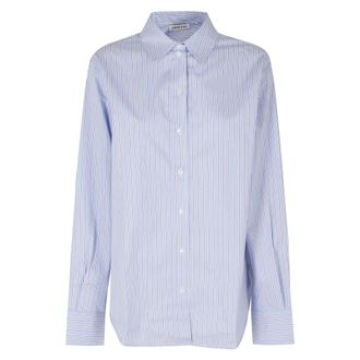 Anine Bing Essie Shirt - Dames - Blouses & Shirts - Blauw - Maat: XS Katoen