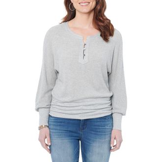 Wit & Wisdom Thermal Knit Top in Hcr-Heather Cream at Nordstrom, Size X-Large