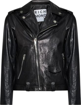 John Richmond Biker Jacket - Heren - Leren en Su&egrave;de Jassen - Zwart - L - Leer - Jassen