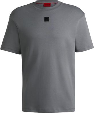 HUGO BOSS Interlock-cotton regular-fit T-shirt with stacked logo
