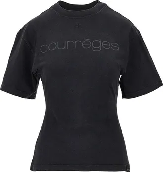 Courr&egrave;ges Logo print Fitted T-shirt Woman S