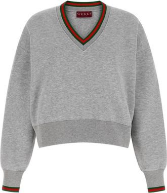 Gucci Grey Web sweatshirt