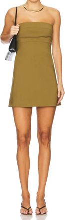 Shona Joy Lani Strapless Mini Dress In Army Green