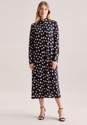 Seidensticker Sommerkleid SEIDENSTICKER Schwarze Rose, Damen, Gr. L (40), Normalgr&ouml;ssen, blau (dunkelblau), 97% Baumwolle, 3% Elasthan, bedruckt, regular fit, Kleid