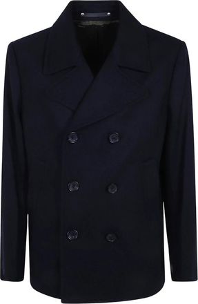 Paul Smith Pea Coat - Heren - Mantel - Blauw - L - Wol - Jassen