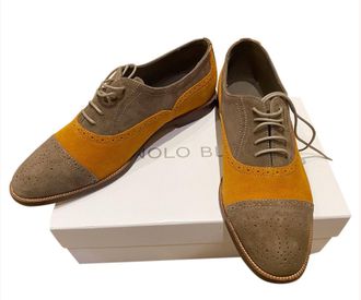 Manolo Blahnik Suede Oxford Brogues Size 40