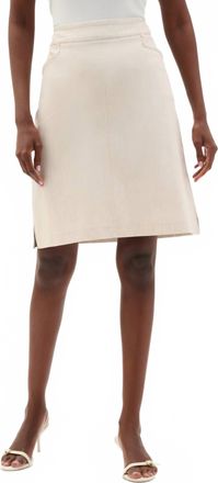 Joseph Ribkoff Melange Millenium Skirt With Pockets In Natural
