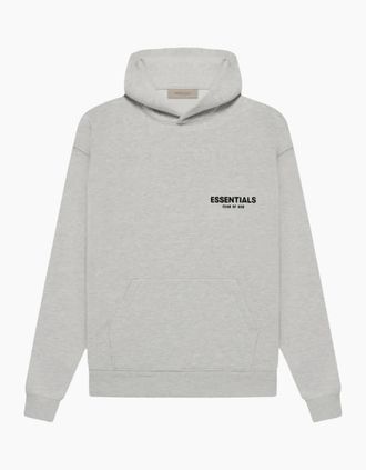 Fear of God Mens Fear Of God Light Oatmeal Essential Hoodie - Grey - Size: 38
