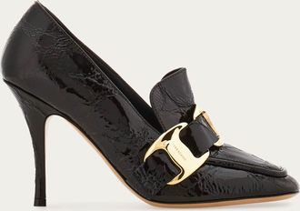 Ferragamo Donna Décolleté maxi Vara plate Marrone Taglia 35.5