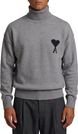 Ami Grey Turtle Neck Sweater