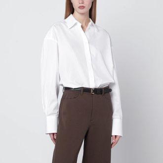 Toteme White oversized striped shirt