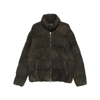 Giorgio Brato Jassen, Heren, Bruin, L, Leer, Lavag Jacket