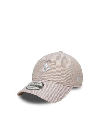 New Era Unisex Baseball Cap 9twenty Seersucker Light Beige Polyester Hat