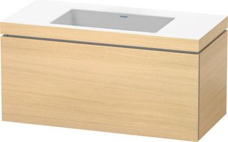 Duravit Lavamanos Duravit L-cube Con Base Mural, 100x48 Cm, 1 Caj&oacute;n, Sin