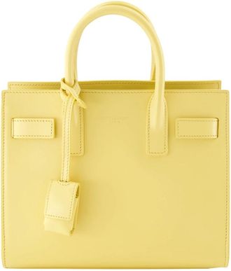 Saint Laurent Tassen, Dames, Geel, ONE Size, Leer, Sac de Jour Nano