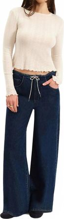 Daze Madison Mid Rise Wide Leg Jeans In Moonlight Rinse