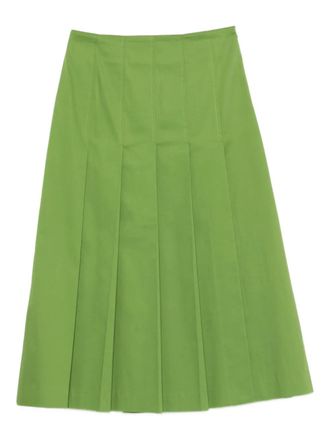 DRHOPE pleated A-line skirt - Green