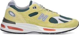 New Balance Layered Suede And Mesh Sneakers With Iconic Accents
