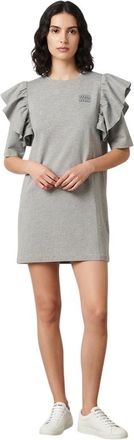 Miu Miu Grey Crew Neck Mini Dress