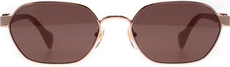 Gucci Square Womens Shiny Rose Gold and Pink Violet GG1593S Metal - One Size