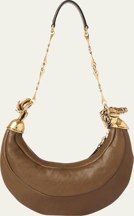Chloé Horse Chain Shoulder Bag in Calfskin Leather