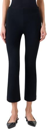 Akris Stretch Crepe Crop Pants in Black at Nordstrom, Size 14