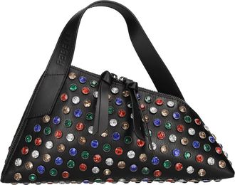 Rebelle Kleine Diamant Leren Tas - Dames - Handtassen - Zwart - ONE Size - Leer - Tassen