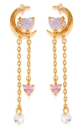 Girls Crew Cosmic Love Drop Earrings in Gold at Nordstrom