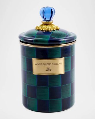 MacKenzie-Childs Medium Juniper Check Canister