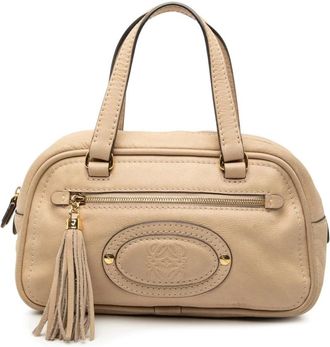 Loewe Pre-owned Handbags, female, Brown, Size: ONE SIZE Pre-owned Vintage Leather Handbag