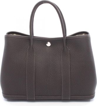 Herm&egrave;s Brown Negonda Leather Handbag Tote Bag (Pre-Owned)