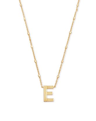 Kendra Scott Womens Letter E Pendant Necklace In Gold Metal