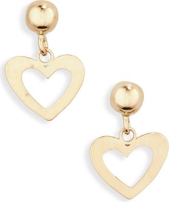 Bony Levy 14K Gold Heart Drop Earrings in 14K Yellow Gold at Nordstrom
