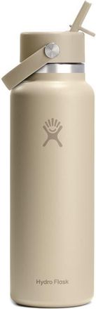 Hydro Flask 40-Ounce Wide Mouth Flex Straw Cap Bottle in Oat at Nordstrom