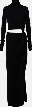 Sportmax Abito lungo in jersey con cut-out