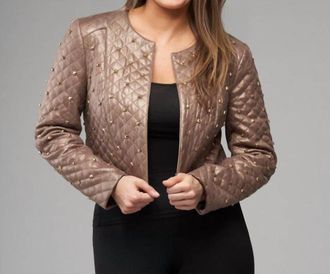 Insight Vegan Leather Jacket In Bronze