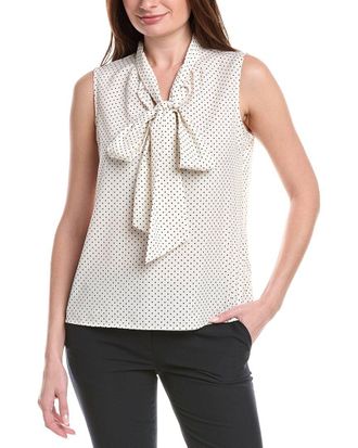 Anne Klein Sleeveless Bow Blouse