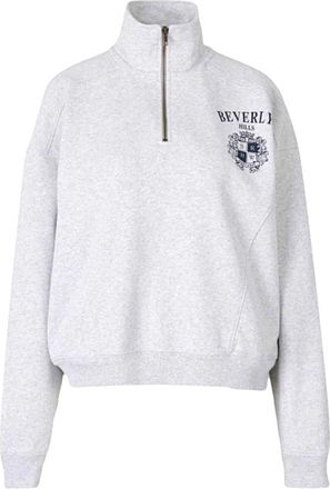 Sporty & Rich BH Crest - Heren - Vesten met rits - Grijs - L - Hoodies & sweatvesten